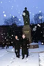 Vladimir Putin and Leonid Kuchma open Taras Shevchenko Monument in St. Petersburg, 2000