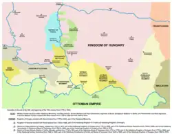 Vojvodina, 18th-19th century - Districts of Potisje and Velika Kikinda, Military Frontier sections in Banat, Bačka and Syrmia and Kingdom of Slavonia