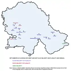 Slovaks, Rusyns and Czechs in Vojvodina (2002 census)