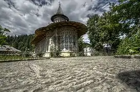 Orthodox church in Voroneț, Romania