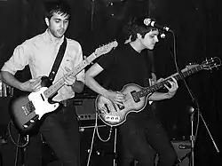 Ramesh Srivastava and Jason Chronis performing with Voxtrot in Chicago, 2006