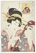 Woman with Shamisen. 1808