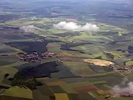 An aerial view of Tartigny and Rouvroy-les-Merles