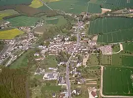 An aerial view of Villeloin-Coulangé