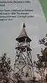 Photo of the old observation tower on Hradová, from the early 20th century