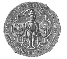 Seal of Vladislaus II of Opole1379