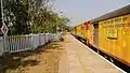 WDP-3A ready to haul the 22120 Tejas Express at Karmali
