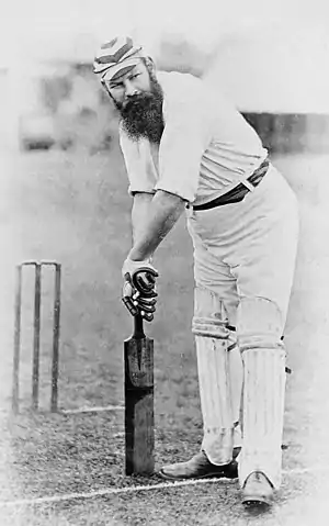 Image 72Cricketer W. G. Grace, with his long beard and MCC cap, was the most famous British sportsman in the Victorian era. (from Culture of the United Kingdom)