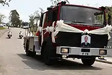 A retired Iveco 140-25 turntable ladder from Hong Kong Fire Services Department