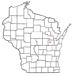 Location of Bovina, Wisconsin