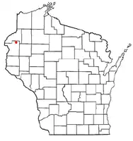 Location of Clam Falls, Wisconsin