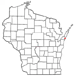 Location of Clay Banks, Wisconsin