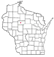 Location of Grover, Taylor County, Wisconsin