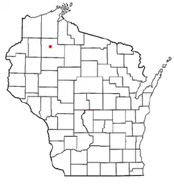 Location of Hunter, Wisconsin