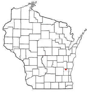 Location of Kewaskum (town), Wisconsin