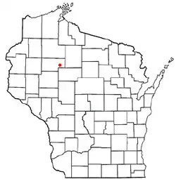 Location of Lawrence, Rusk County, Wisconsin