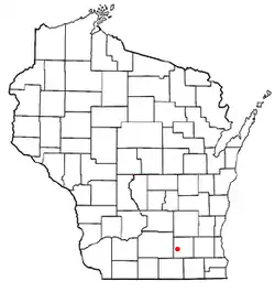 Location of Oakland, Wisconsin