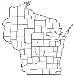 Location of the Town of Peshtigo