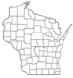 Location of Springwater, Wisconsin