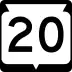 State Trunk Highway 20 marker