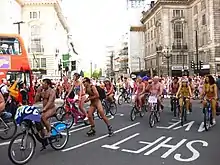 Image 35People taking part in the World Naked Bike Ride in London, 2012 (from Nudity)