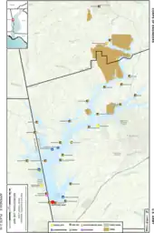 Map of public parks at West Point Lake.