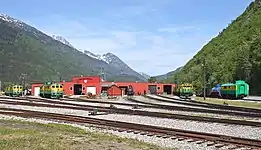 White Pass and Yukon Route shops in Skagway, Alaska.