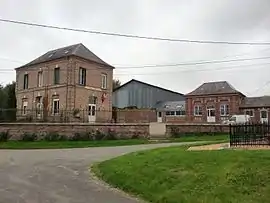 The town hall and school in Fourcigny