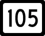 West Virginia Route 105 marker