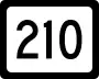 West Virginia Route 210 marker