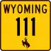 Wyoming Highway 111 marker