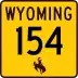 Wyoming Highway 154 marker