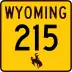 Wyoming Highway 215 marker