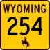 Wyoming Highway 254 marker