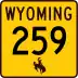 Wyoming Highway 259 marker