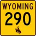 Wyoming Highway 290 marker