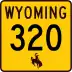 Wyoming Highway 320 marker