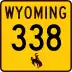 Wyoming Highway 338 marker