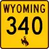 Wyoming Highway 340 marker