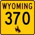 Wyoming Highway 370 marker