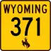 Wyoming Highway 371 marker