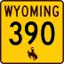 Wyoming Highway 390 marker