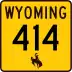 Wyoming Highway 414 marker