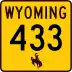 Wyoming Highway 433 marker