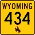 Wyoming Highway 434 marker