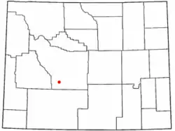 Location of Atlantic City, Wyoming