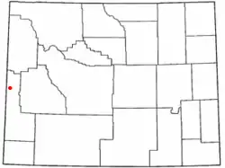 Location of Bedford, Wyoming