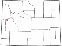 Location of Bondurant, Wyoming