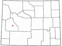 Location of Boulder, Wyoming