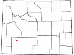 Location of Eden, Wyoming